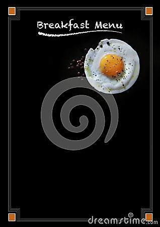 Breakfast Menu Blackboard Poster Stock Photo