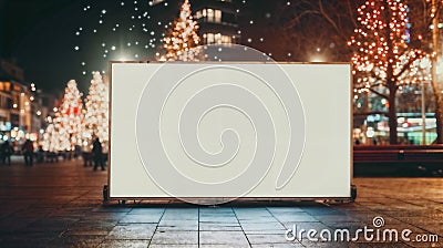 Large blank advertising poster billboard Stock Photo