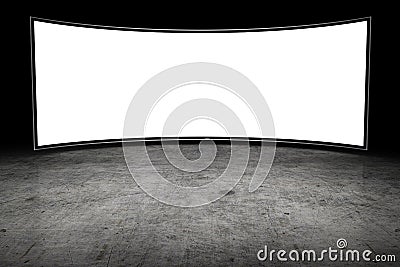 Large blank TV Stock Photo