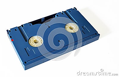 Large blue Digital Betacam L format video cassette Stock Photo