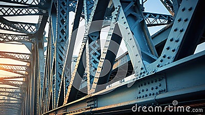 Large bridge over the river Stock Photo