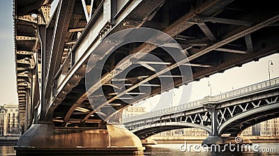 Large bridge over the river Stock Photo