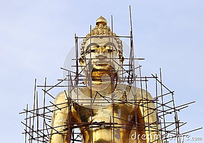 Large Buddha image construction Stock Photo