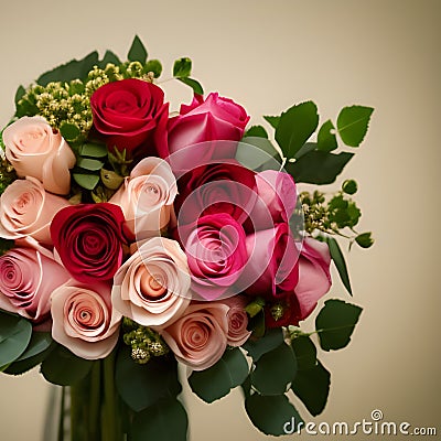 Large bunch of roses Stock Photo