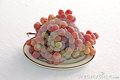 Large bunch of Spanish grapes. Stock Photo