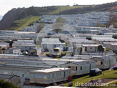 A large caravan park Stock Photo