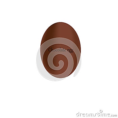 Large chocolate egg Vector Illustration