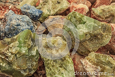 Large Chunks of Mexican Calcite Carbonate Stock Photo