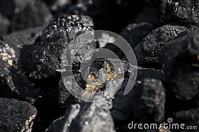 Large coal lumps Stock Photo