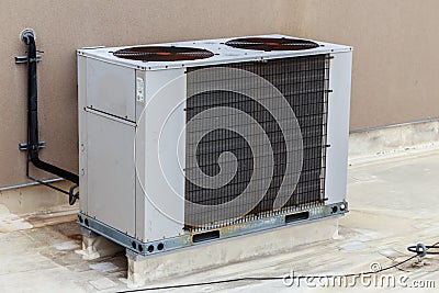 Large Commercial Air Conditioning Unit Stock Photo