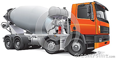 Large concrete mixer Vector Illustration