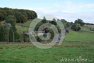 Large country cottage among trees Editorial Stock Photo