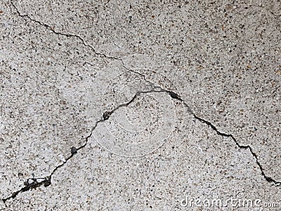 Large crack on a painted wall Stock Photo