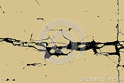 Large crack in the wall Vector Illustration