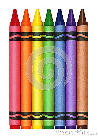 Large Crayons Stock Photo