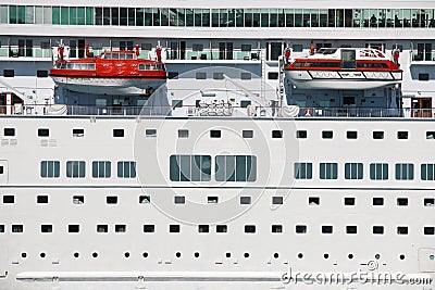 Large cruiser ship detail Stock Photo