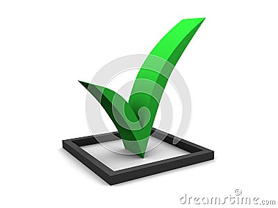 Green Checkmark Stock Photo