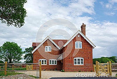 Completed New Build detached house. Stock Photo