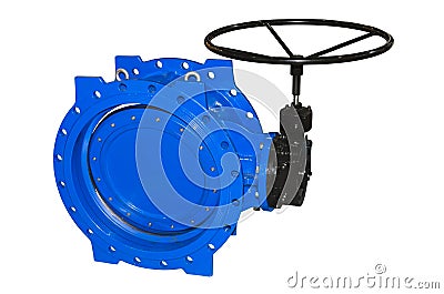 Large diameter gate valve Stock Photo