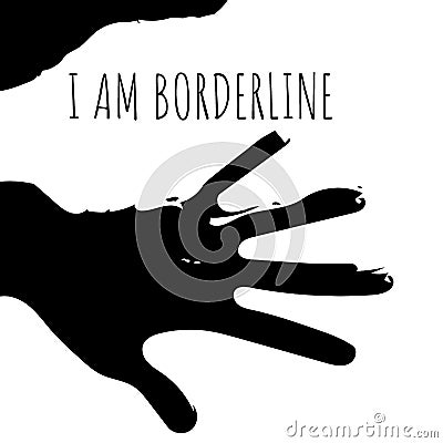 Large different image of borderline personality disorder in black and white Stock Photo