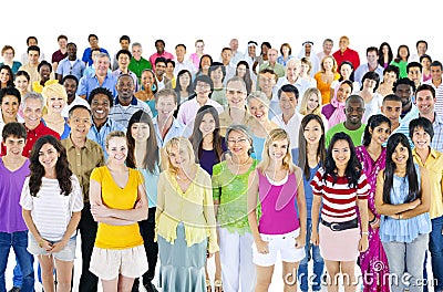 Large Diverse Diversity Ethnic Ethnicity Concept Stock Photo