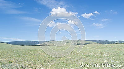 Large expanse of Wyoming prairie Stock Photo