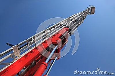 A large fire ladder Stock Photo