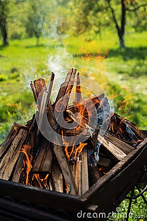 Large firewood Stock Photo