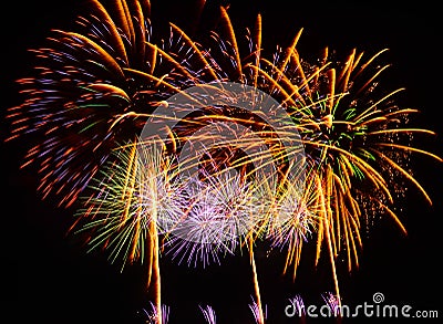 A large Fireworks Display event. Stock Photo