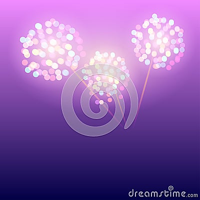 Large Fireworks Display Cartoon Illustration