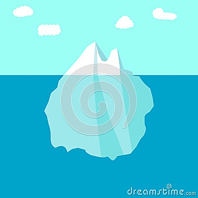 Iceberg, glacier, ice sheet Vector Illustration