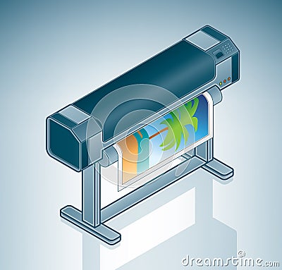 Large format Photo Printer / Plotter Vector Illustration