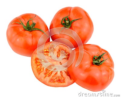 Large Fresh Beef Tomatoes Stock Photo