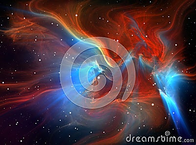 Large glowing nebula Cartoon Illustration