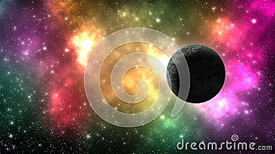 Universe galaxy with a lot of stars and planets Stock Photo