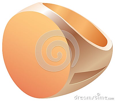 Large gold ring Vector Illustration