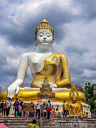 Large golden Buddha Editorial Stock Photo