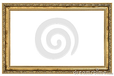 Large golden frame Stock Photo