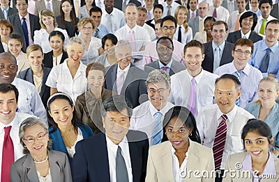 Large Group of Business People Stock Photo