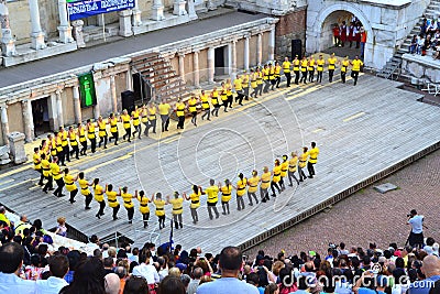 Large group of dancers Editorial Stock Photo