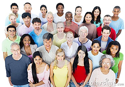 Large Group People Community Communication Concept Stock Photo