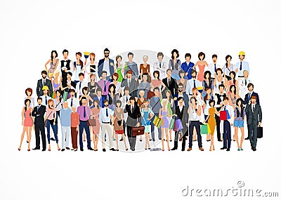 Large group of people Vector Illustration