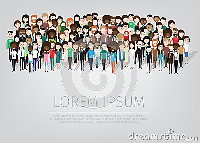 Large group of people Vector Illustration