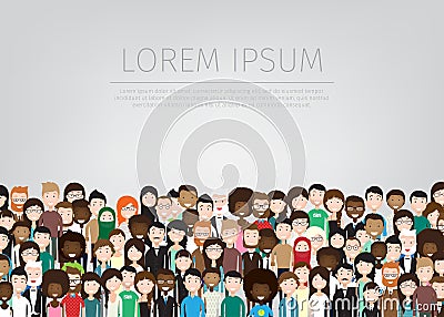 Large group of people Vector Illustration