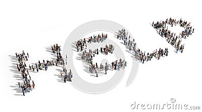 Large group of people need for help Stock Photo