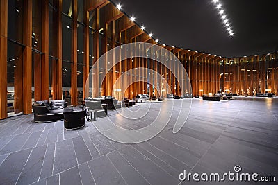 Large hall with areas for rest Stock Photo