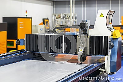Large high technology modern and automatic horizontal cnc planer machine for industrial in manufacturing process Stock Photo
