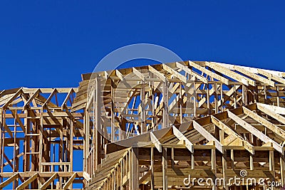 Large house frame Stock Photo