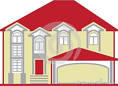 Large House Vector Illustration