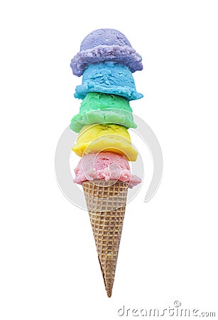 A Large Ice Cream Cone Stock Photo